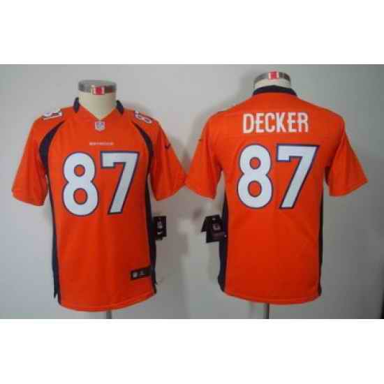 Youth Nike Denver Broncos 87# Eric Decker Orange Color[Youth Limited Jerseys]